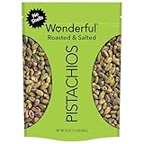 Wonderful Pistachios No Shells, Roasted & Salted Nuts, 24 Ounce Resealable Bag, Protein Snacks, Gluten Free, Healthy Snack