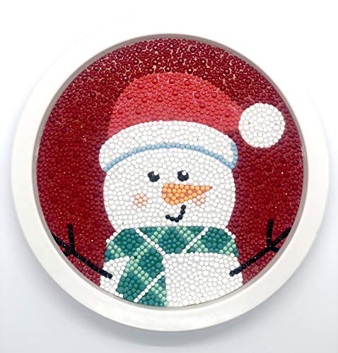 Easy 3D Diamond Art Painting Kit for Kids, Beginners Gem Craft Christmas Gift for Girls and Boys with 8x8 Frame, Small Full Drill DIY Paint by Number Crystal Rhinestone Mosaic Creativity Pack