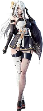 2B Figure Statue Kimono Style Anime 2B Action Figure 21.5cm Standing Posture PVC Sculpture Model Collection Desktop Decoration Gift