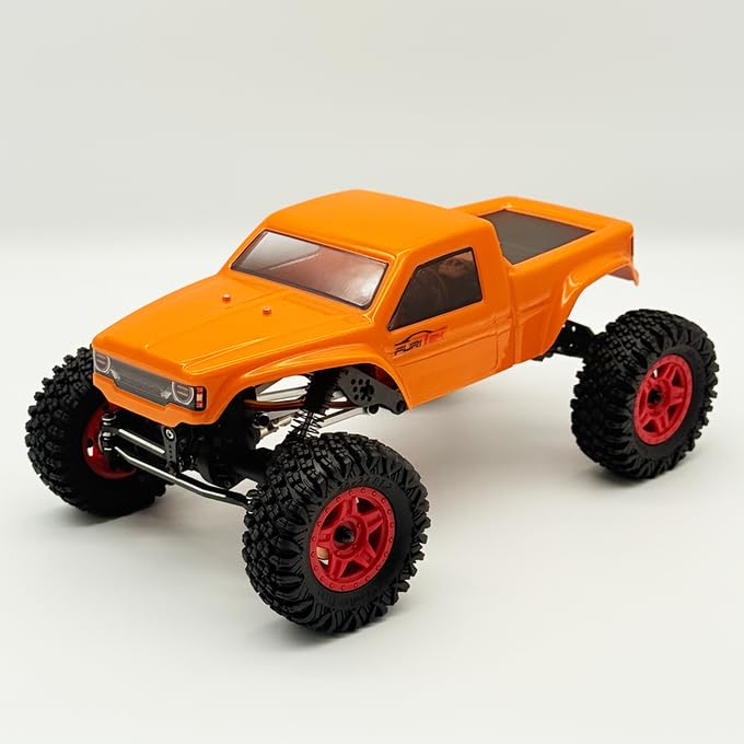 furitek Terra COMP – 1/18 ARTR Crawler - Remote Control Car, RC Rock Crawler 1/18 Scale w Carbon Fiber Chassis n 2-in-1 Outrunner Brushless System for Adults, RC Hobbyists (Orange)