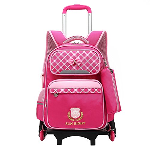Preisvergleich Produktbild Kinder Trolley Rucksack Schul Rucksack - Kindergepäck Reisegepäck Rolling Schulranzen Kinderkoffer Tasche für Mädchen Jungen Lässig Wasserdicht Kindertrolley Reisekoffer