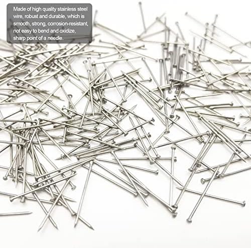 BLMHTWO 2000 Pieces Flat Sewing Pins Sewing Fine Satin Pins Stainless Steel Dressmaking Pins Straight for Beading DIY Craft Art Jewelry Finding Making Bracelet Decoration Accessories(1 Inch)