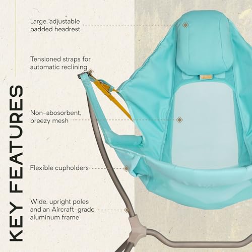 Image of NEMO Stargaze Reclining Camp Chair | Luxury Recliner for Maximum Camping Comfort and Stargazing (2023), Hazy Aqua