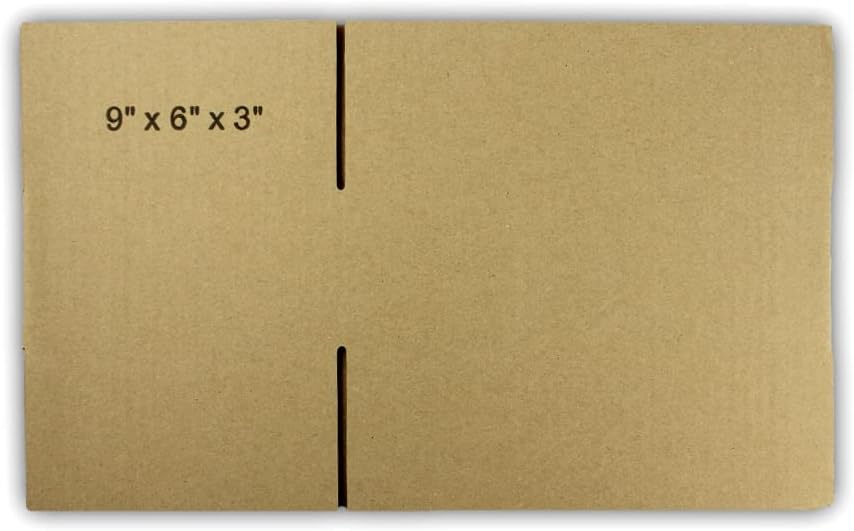 EcoSwift 25 9x6x3 Corrugated Cardboard Packing Boxes Mailing Moving Shipping Box Cartons