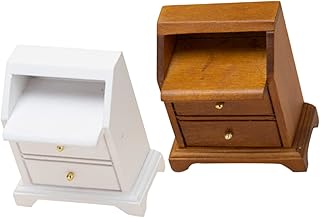 NUSITOU 2 Pçs Armário De Casa De Bonecas Em Miniatura Decoração De Madeira Mini Armários De Cozinha Em Miniatura Armários De Cozinha Em Miniatura Armários De Cozinha Em Miniatura Mesa De