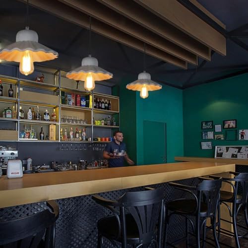 Lámpara colgante de cemento gris estilo vintage para iluminación decorativa de interior 4