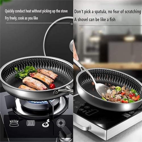 Wok de acero inoxidable sin recubrimiento miniatura 2