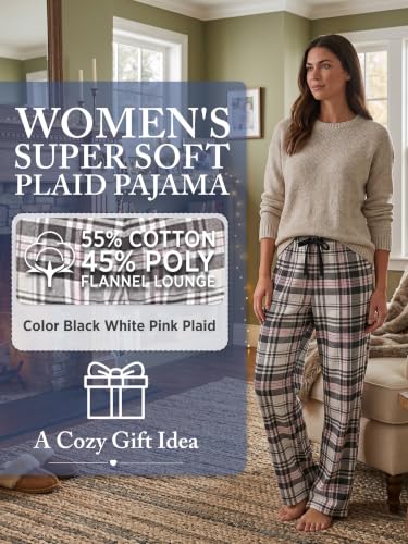 Image of Ashford & Brooks Women's Super Soft Flannel Plaid Pajama Sleep Pants