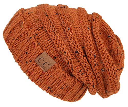 H-6100-2068 Oversized Slouchy Beanie -Confetti Rust