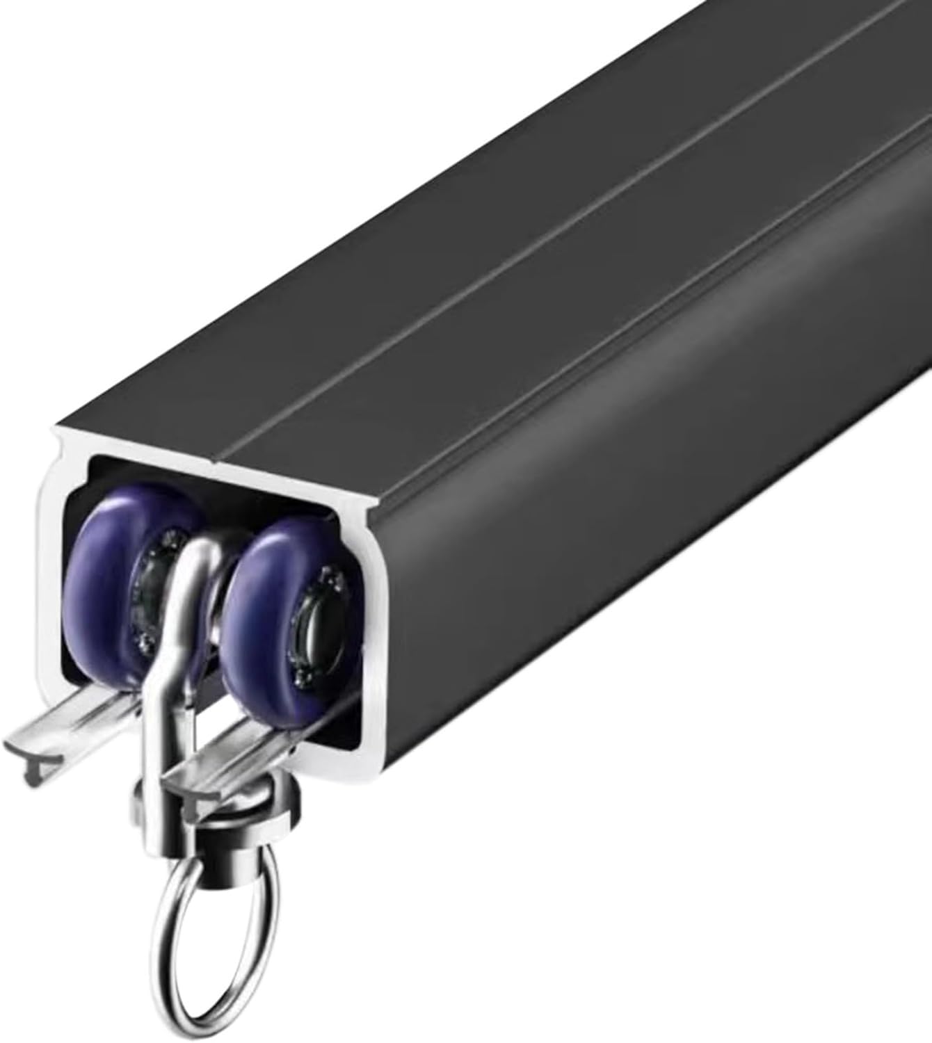 AVLLSO Curtain rail track Heavy Duty Aluminum Sliding Curtain Rails for Bay Windows/Ceiling/Wall/Doorway, Ceiling Mounted Curtain Track for Privacy(Ceiling Mount,7.5m/24.6ft)