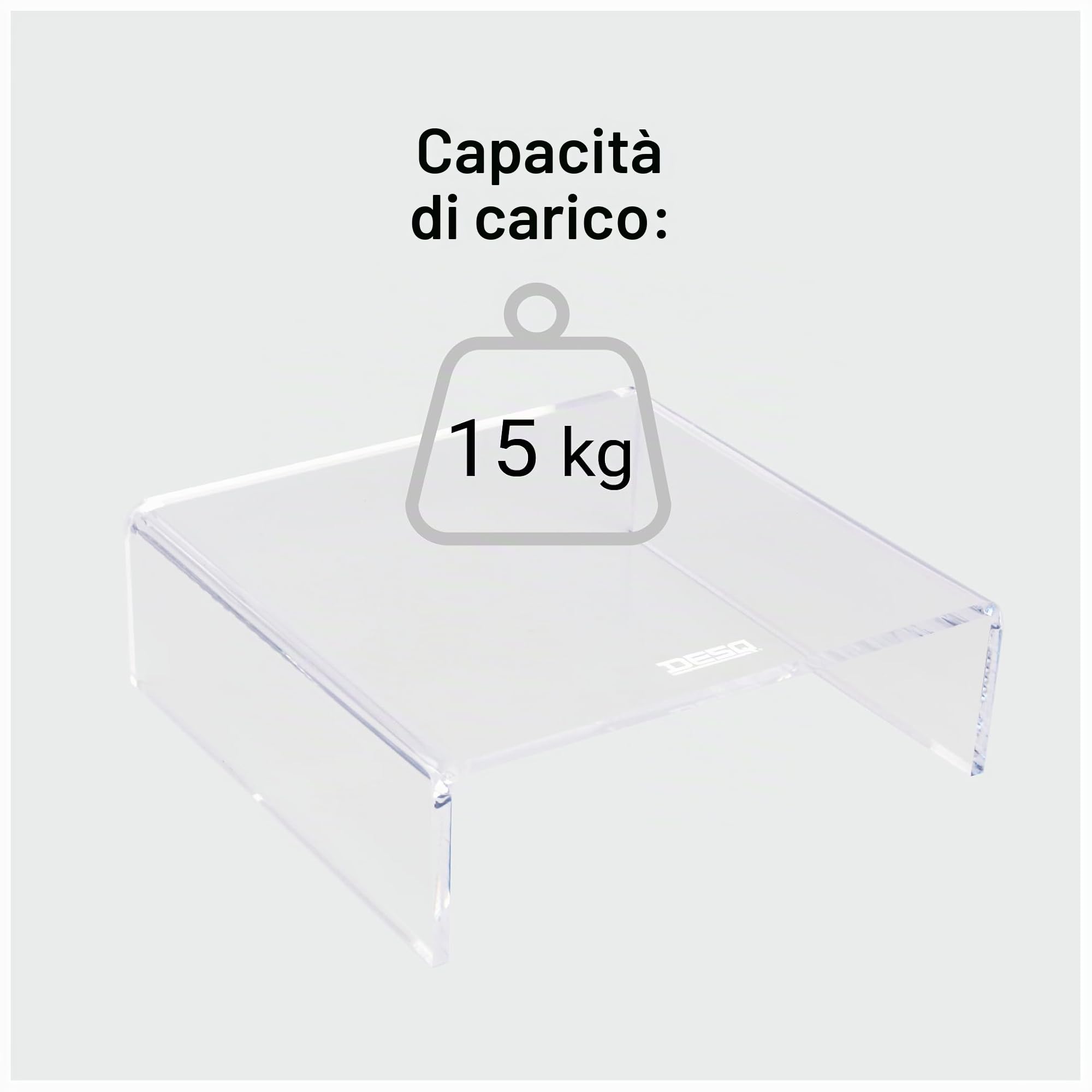 Desq® Supporto Monitor in Acrilico – Altezza 70 mm, Dutch Design
