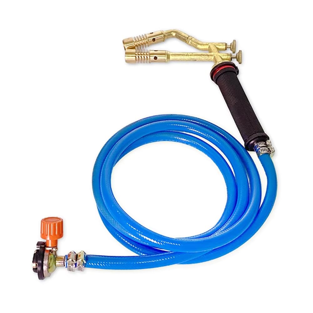 Chalumeau de Soudage GPL à Double Tête Torche à Gaz pour Climatiseur Torche de Soudage pour Tubes en Cuivre