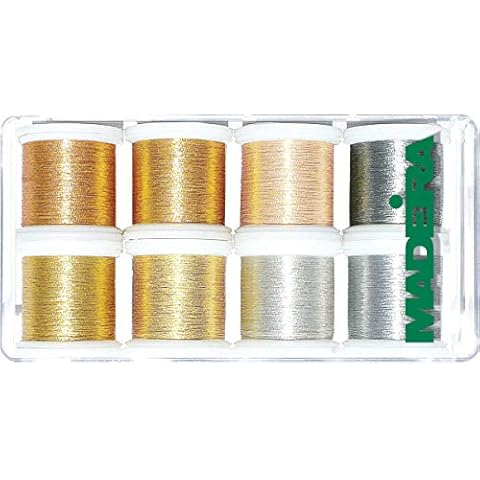Madeira 8019 Gift Box: Metallic : Smooth: 8 x 200m: Spools, Multi, per Cover