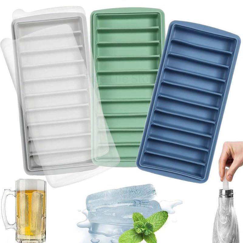 Bandeja de Hielo de Silicona con Tapa Azul miniatura 2