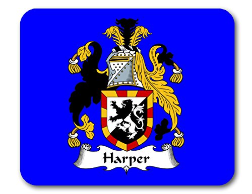 Harper Coat of Arms/Harper Family Crest Mousepad by Carpe Diem Designs, Made in The U.S.A