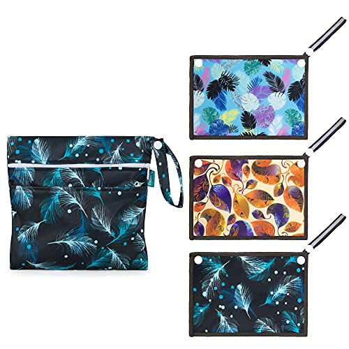 Teamoy 3Pcs Pee Cloth with Storage Bag, Reusable Pee Rag Hygienic Female Urination Solution for Camping, Hiking, Travel, Rectangular