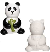 Baker Ross AX848 Huchas de Panda - Caja de 2, Diseña tu propios proyectos de arte y manualidades de cerámica p