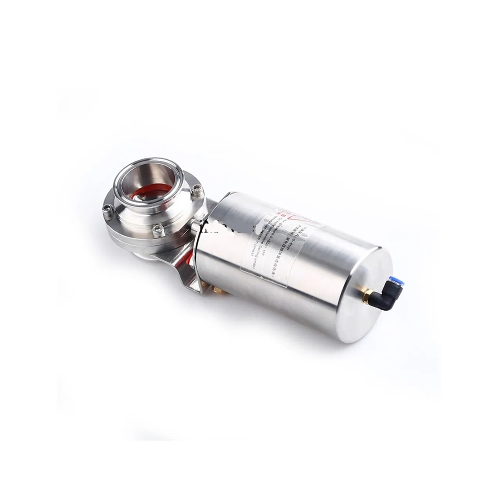Siłownik pneumatyczny motylkowy ze stali nierdzewnej 304, potrójny zacisk, średnica zewnętrzna 50,5 mm, prosty efekt, 1"