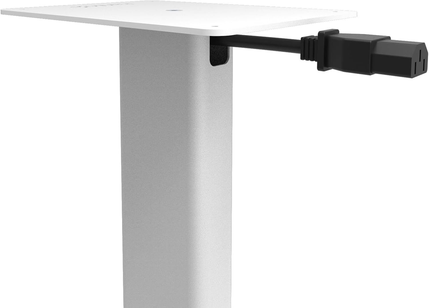 Kanto ST34 34” Universal Floor Speaker Stands for Bookshelf Speakers up to 30 lbs | Improved Sound | Hidden Cable Management | Timeless Design | Pair | White w/White MDF Base - Image 6