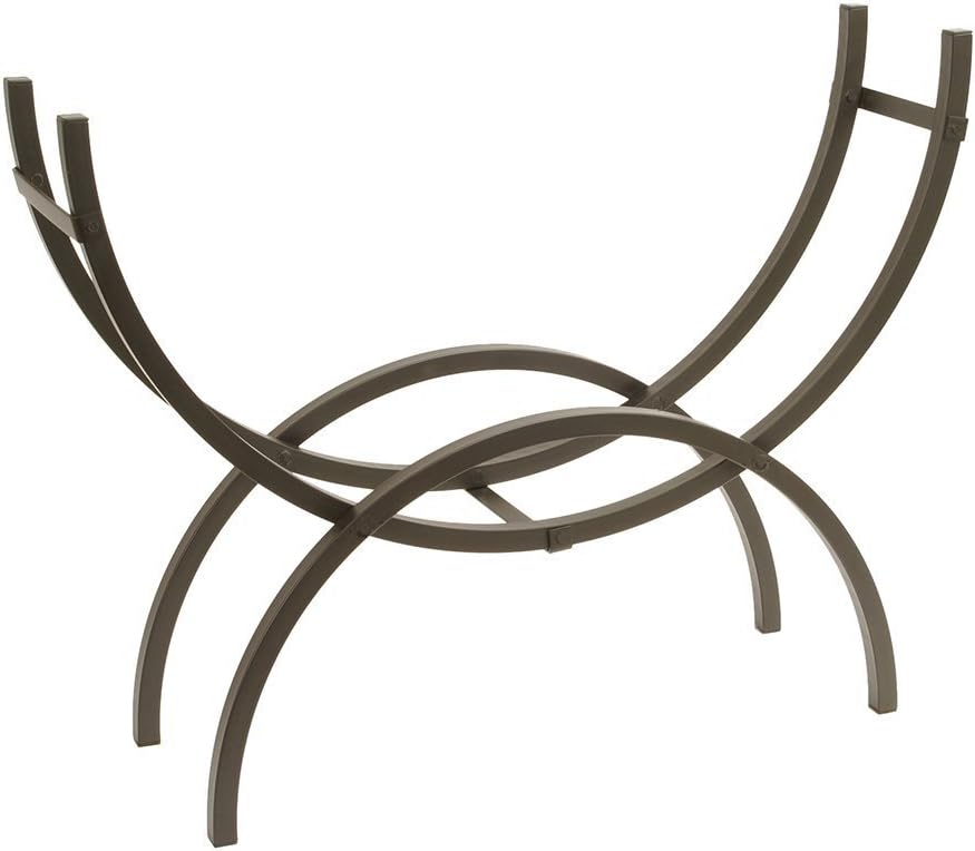 Crescent Tubular Steel Metal Firewood Log Storage Rack