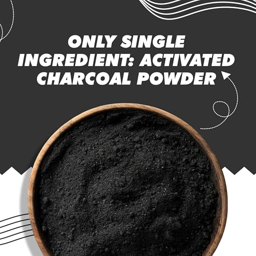 Image of BRALCON Activated Charcoal Powder - 100gm for Face and Skin, Chemical Free - Deep Cleansing Face Mask for Blackhead Removal and Skin Detoxification