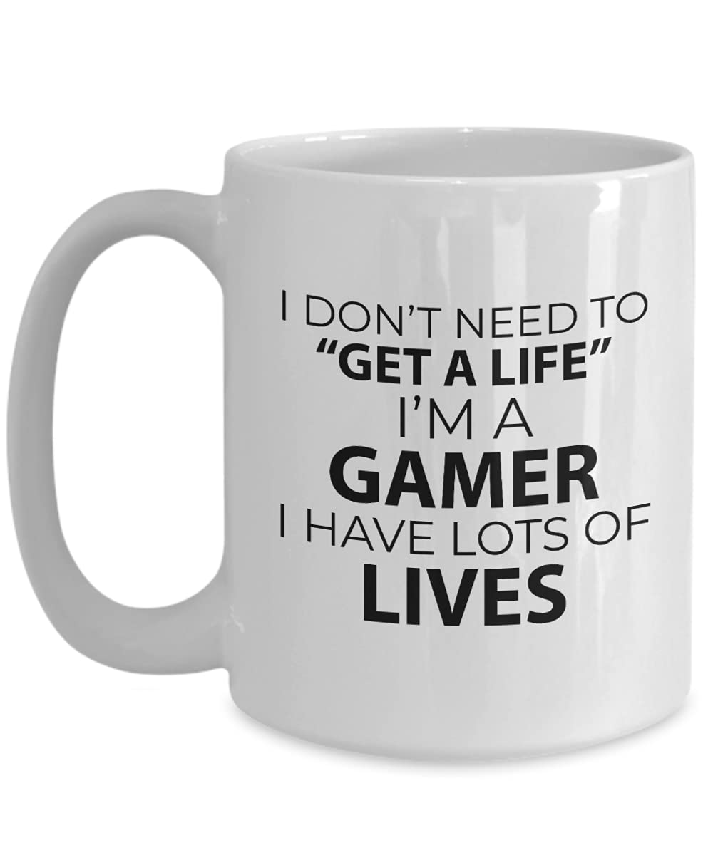 Video Game Lover Gifts, Video Game Mug, Gamer Coffee Mug, Get A Life Mug, Mugs For Video Game Lovers, I'm A Gamer