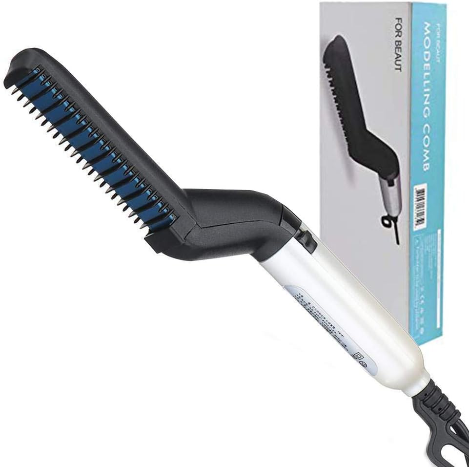 Electric Hair Comb Quick Hair Styler for Men Tame Finish Beard Straightener for Men Women Strainghtener Comb Iron M'styler Men's Hair Controller