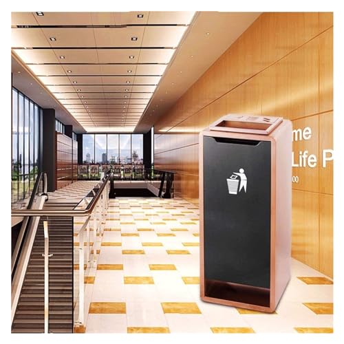 Poubelle acier inoxydable avec cendrier semi-ouvert grand format - 7