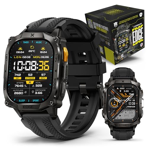 CARBINOX Edge Smart Watch Rugged 1,96 Zoll AMOLED Edelstahl...