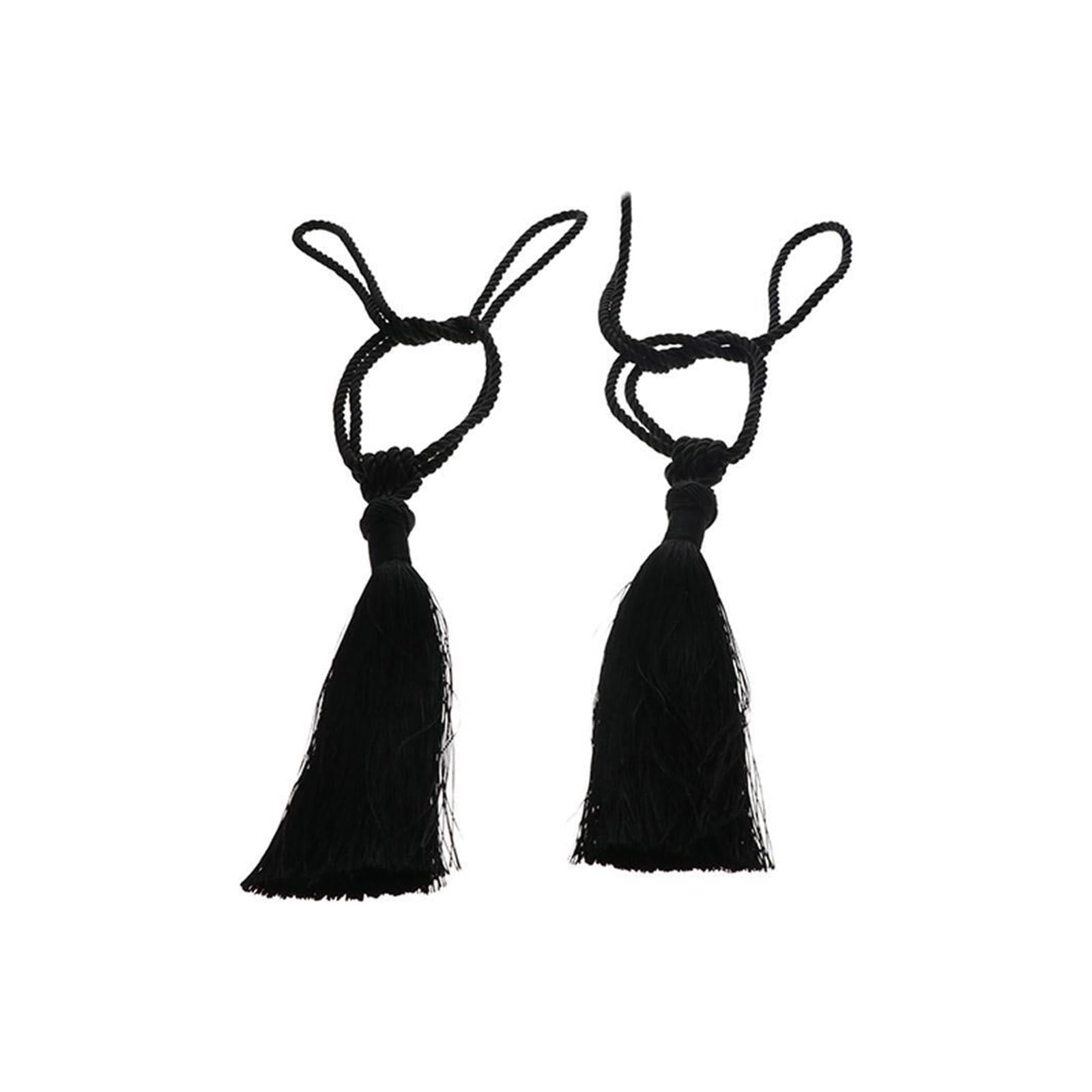 Elegante Raffhalter mit geflochtenen Quasten, 10 Stück, Satin-Seil zum