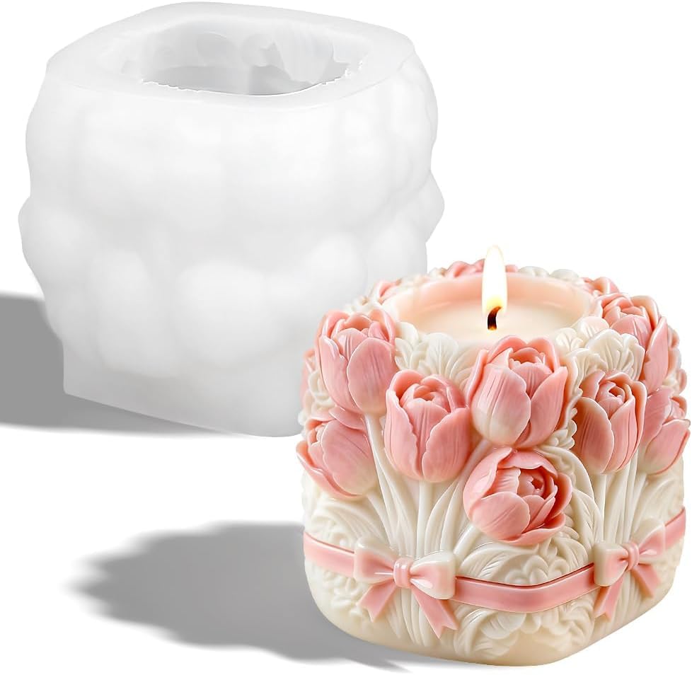 HUSAINI MART | 3D Flower Bowl Silicone Mould | Floral Bowl Chocolate, Fondant, Soap, Candle & Resin Making Mould | Decorative Cake & DIY Craft Mould NK-image-34