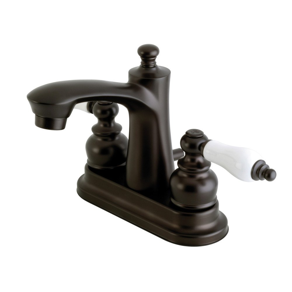 Robinet de lavabo anti-traces bronze huilé Kingston Brass avec bonde