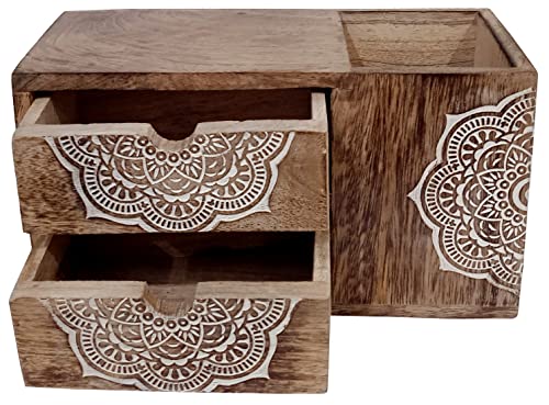 Support multi-fentes en bois Purpledip et trieur de document pour table bureau - 3