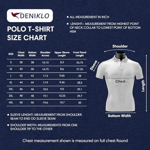 Image of Deniklo Men's Super Soft Half Sleeve T-Shirt | Regular Fit Solid Polo T Shirt for Men | Cotton Rich with Button Down Closure Type for Men |Rib Collar Polo T Shirt | Branded Polo T-Shirt for Men's
