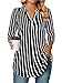 Siddhe Bluse Damen Elegant 3/4 Ärmel Tunika Tops Große Größen V-Ausschnitt T-Shirt Arbeits Oberteile Lockere Shirt Casual Longshirt A-Linie Damenblusen Lose Office Mode Hemd, Schwarz-Gestreift L Baby,Schwarz günstig Kaufen-Siddhe Bluse Damen Elegant 3/4 Ärmel Tunika Tops Große Größen V-Ausschnitt T-Shirt Arbeits Oberteile Lockere Shirt Casual Longshirt A-Linie Damenblusen Lose Office Mode Hemd, Schwarz-Gestreift L
