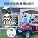 Golf Cart Brake Drums Kit with Brake Shoes & Springs for Club Car, 18 PCS Rear Brake Repair Kit Compatible with 1995-up DS 2004-up Precedent Gas & Electric,Replace 101791101/101823201/101816301