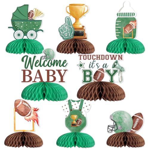 Décoration de table de football et rugby alvéolée de baby shower