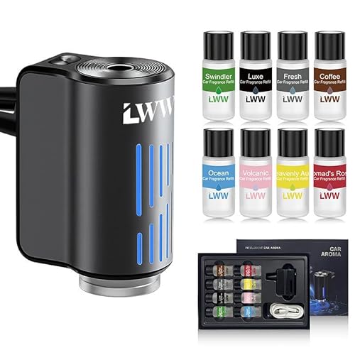 LWW Smart Car Air Freshener Diffuser, Rechargeable Aroma Diffuser with