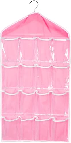 Miniatura 8 de Cabilock 3 piezas de 16 soportes de pared rosa para brasier calcetines para colgar sobre la puerta bolsa de artículos diversos organizador de ropa