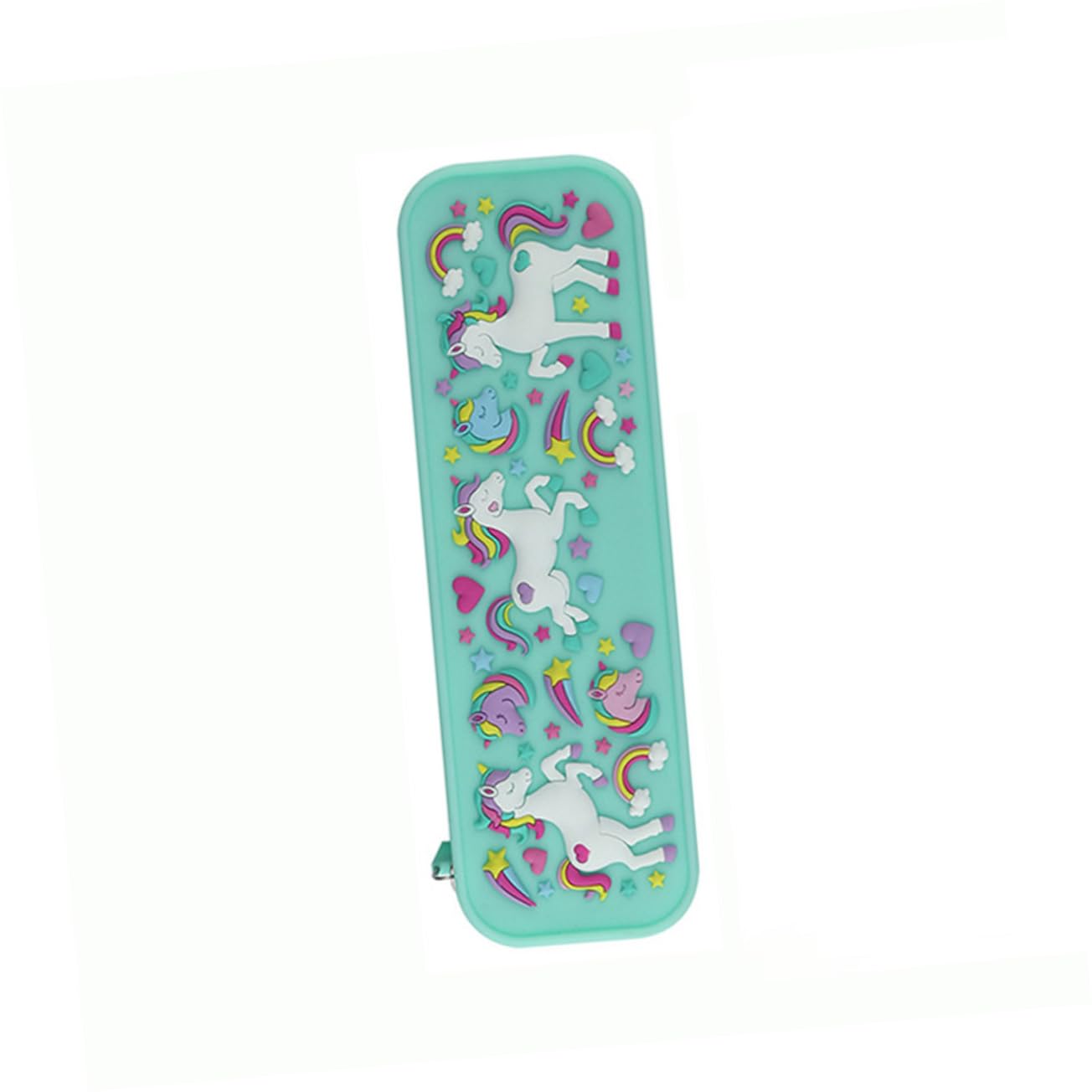 NUOBESTY 2pièces Trousse à Crayons Licorne Silicone Trousse Multifonctionnelle Étanche pour Filles Et Garçons Rangement Pratique pour Fournitures Scolaires Et Accessoires