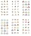Produktbild Lirener 6 Blatt DIY Cartoon Scrapbooking Aufkleber mit Katzen-Blumenschmetterlings-Tier-Giraffen-Pinguin für Tagebuch Scrapbook Kalender Notizbuch Fotoalbum DIY Dekoration
