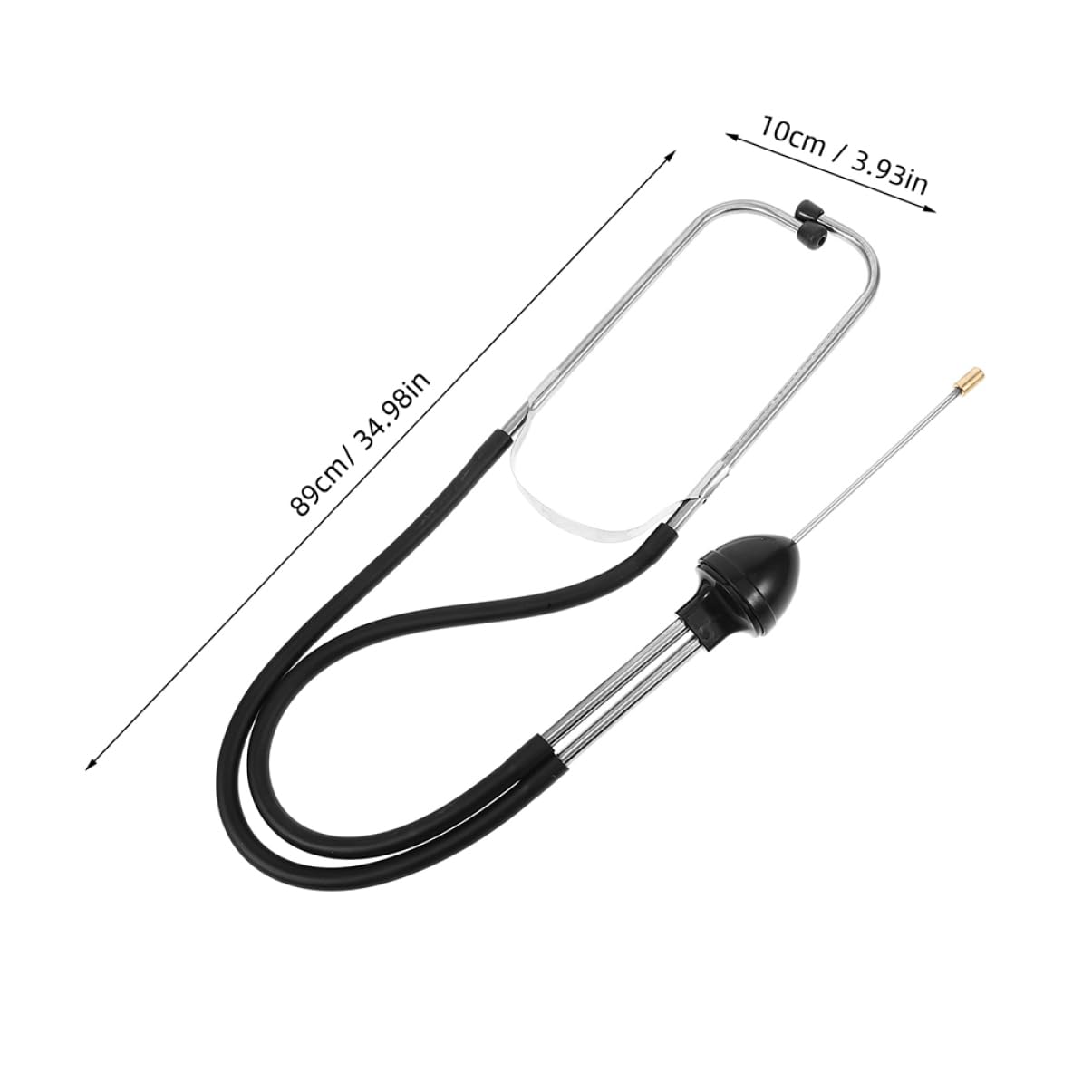 2Pcs Water Test Tool Stainless Steel Underground Leak Detection Device for Accurate Sound Monitoring Portable Testing Equipment for Mechanics and Home Use