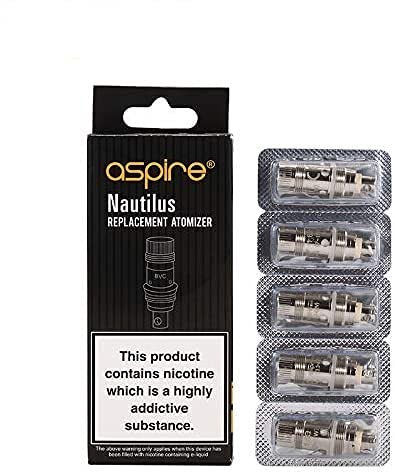 5 Résistances Aspire Nautilus/Mini BVC 0.7/1.6/1.8 ohm - Certifié Aspire avec Scratch Code d'authenticité (1.6)