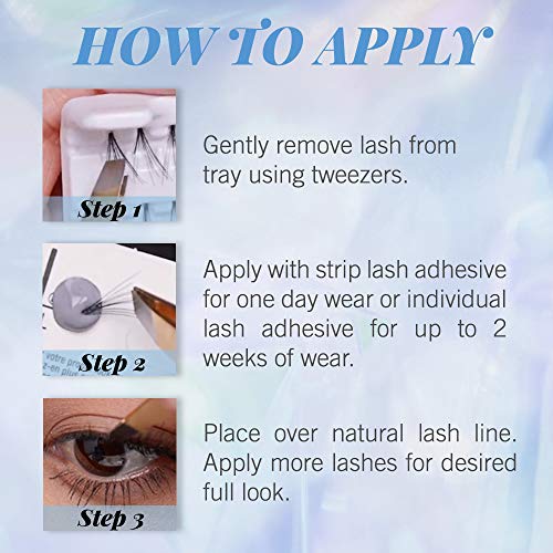 Ardell Individual Lashes - Short Black, DIY Lash Clusters, Knot-Free Cluster Eyelash Extensions, Customizable Lash Extension, 6 Pack - Thumbnail 5