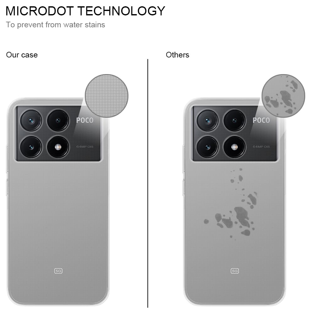SineOrdo Custodia Per Xiaomi POCO X6 Pro 5G, Cover Ultra Sottile In TPU Trasparente, Antiurto Con Protezione Angoli
