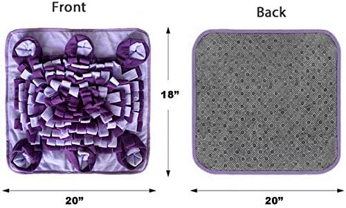 Snuffle Mat for Dogs Pigs Rabbits and Other Pets (Dark Purple and Light Purple)