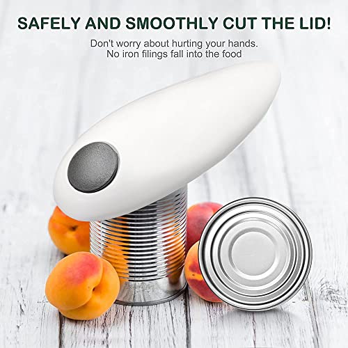 Electric Can Opener,Can Openers Smooth Edge With Jar Opener Lid Opener,Automatic Can Opener Prime For Seniors With Arthritis,Kitchen Gadget Gift For Chefs,Women,Seniors(White) #TOP2