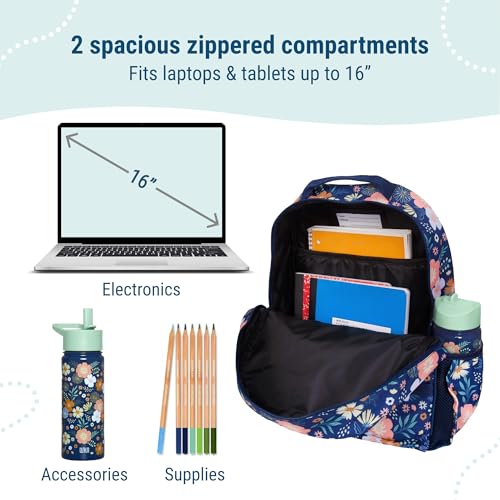 Image of Wildkin 15 inch Kids Backpack for School & Travel - Durable, Padded, Multiple Pockets, Boys & Girls Ages 5-10