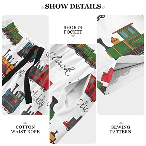 Christmas Gnome Snow Pajama Bottom Shorts for Men Soft Casual Sleep Lounge Shorts with Pockets S - XXL4