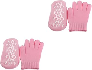 FRCOLOR 2 Peças Luvas De Spa Meias Femininas Meias Femininas Meias Para Pés Secos Luvas Noturnas Luvas De Óleos Essenciais Meias De Gel Spa Meias E Luvas De Gel Luvas De Gel Para Mãos